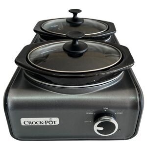 Crock-Pot SCCPMD1-CH Hook Up Double Oval Connectable 2 1-Quart Slow Cookers Pots